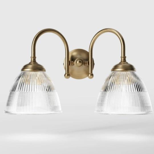 mediteranska sklenena clona dvojsvetelna zltomedenna nastenna lampa antikovany mosadz lustra rustikalna chodba spalna kupelna obyvacisvetlo vintage.jpg